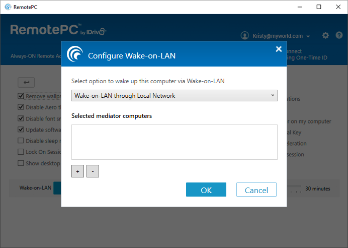 RemotePC_Prefrences_ConfigureWakeOnLAN