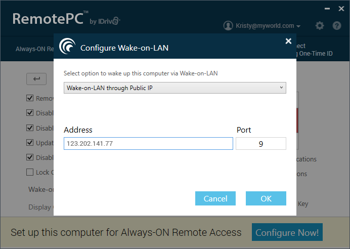 RemotePC_Prefrences_ConfigureWakeOnLAN_IP