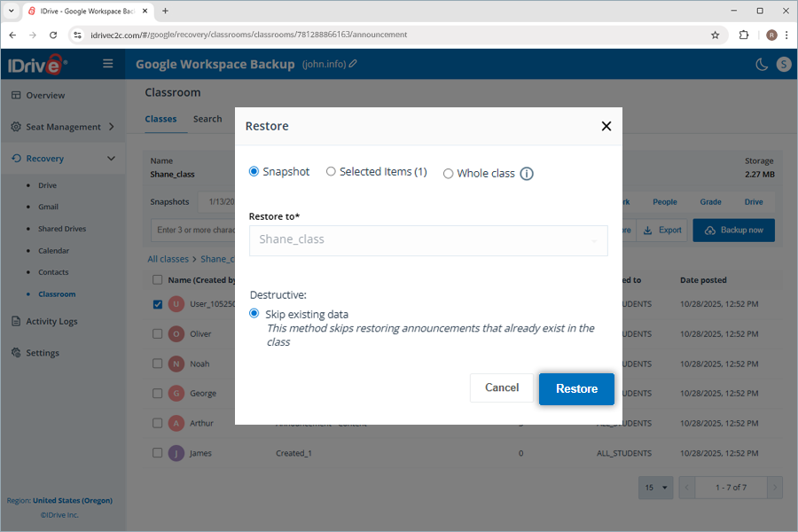 Google Workspace Backup